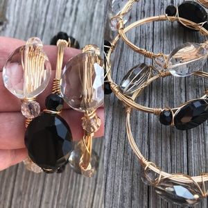 CRYSTAL/WIRE WRAPPED BANGLES